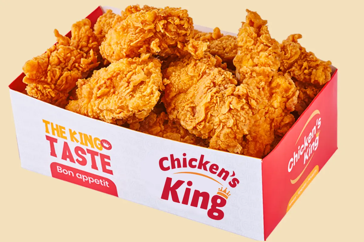 Poulet préparé et pané sur place