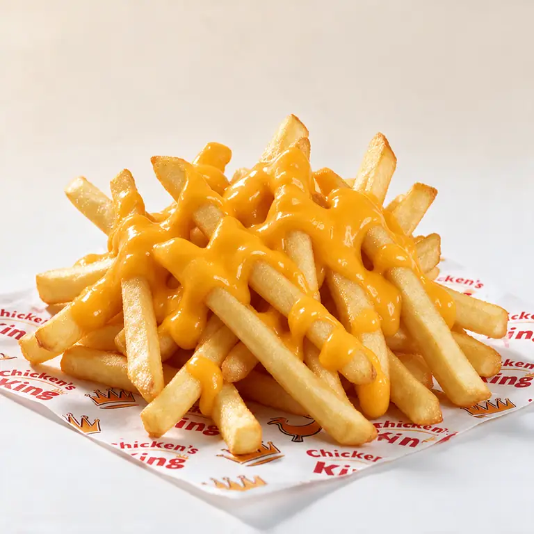 Frites nappées de sauce cheddar