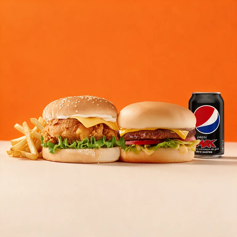 King Box - Filet Burger + Cheeseburger