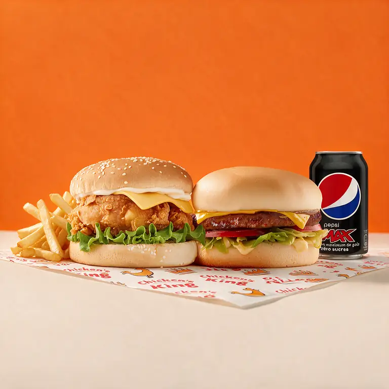 King Box - Filet Burger + Cheeseburger