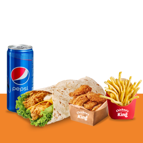 Menu Poulet Wrap et 5 Wings